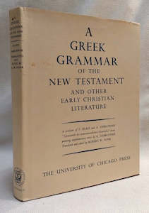 Greek: Greek Grammar Of The Nt & Other Early