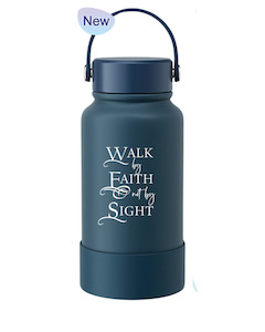 Tumbler Bottle Navy Blue 650ml - Walk by Faith