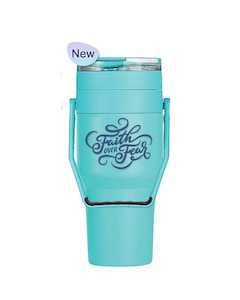 Tumbler Bottle Light Blue 880ml - Faith over Fear