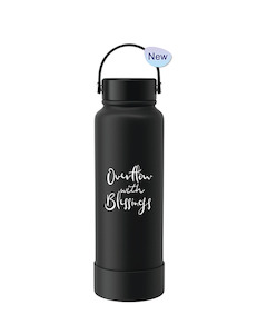 Tumbler Bottle Black 1150ml - Overflow with Blessings