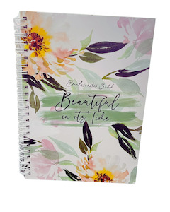 Journal Spiral Green/Pink - Beautiful in it's Time