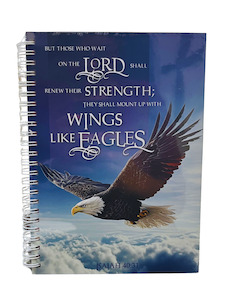 Journal Spiral Blue - Wings like Eagles