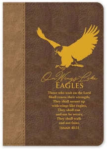 Journals: Journal Luxleather- On Wings Like Eagles (2-tone Brown)