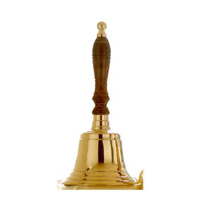 Bells: Brass Handbell Wood Handle - Large 23.5cmx12cm