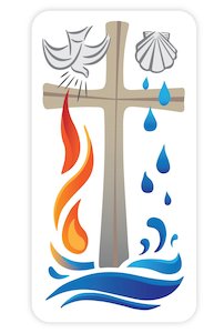 Candle Transfers: Candle Transfer Sticker - Brown with 4 Symbols