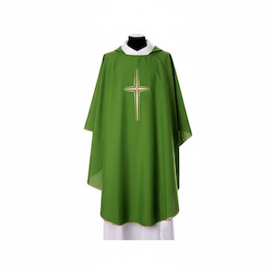 Chasuble Green Polyster - Italian