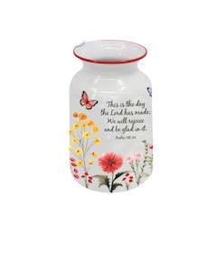 Vase Metal Butterflies - This is the Day the Lord