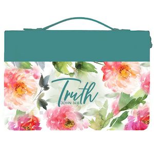 Bible Cover Green & Pink - Truth John 14.6 (XL)