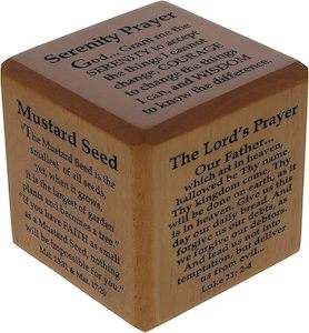 Mahogany Plaques: Desk Cubes Maple(Footprints Serenity Prayer Etc)