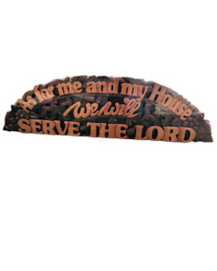 Plaque Wood Mahog Arched -As For Me... X/Lge