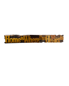 Mahogany Plaques: Plaque Mahogany - Home Is Where...70X10Cm