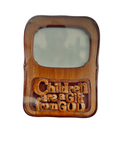 Mahogany Plaques: Mahogany Photo Frame - Children Are a Gift From God