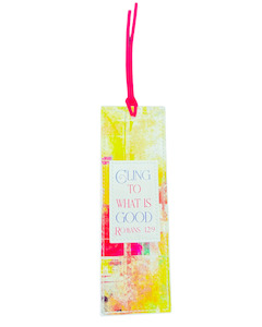 Bookmark Luxleather Yellow Abstract - Cling to what is Good