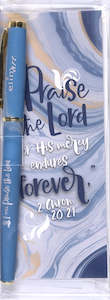 Stationery: Pen Gel Blue - Praise the Lord