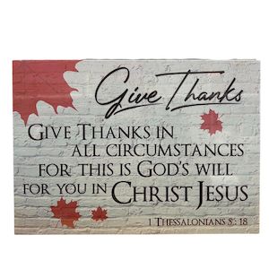 Plaque Wood - Give Thanks... (A4)