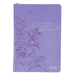 2026- Amazing Grace Purple Faux Leather Executive Planner