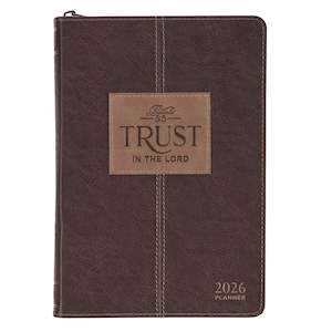 2026 Executive Planner- Trust in the Lord Brown Faux Leather