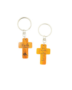 Keyrings: Key Ring Mahogany - Faith