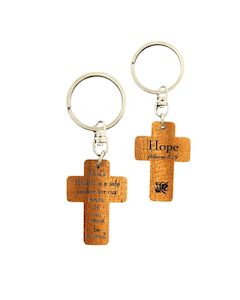 Keyrings: Key Ring Mahogany -Hope