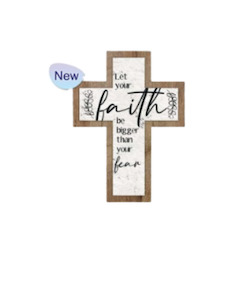 New Release: Wood Cross Hanging - Let Your Faith