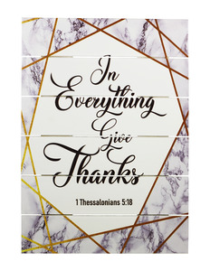 Plaque Wood - In Everything Give Thanks (A4)