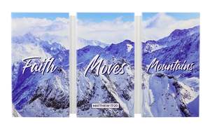 Wooden Plaques: Plaque Wood - Mountains (3 In 1) Small
