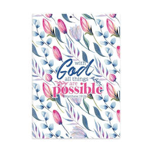 Journals: Journal Hardcover - With God All Things Are Possible