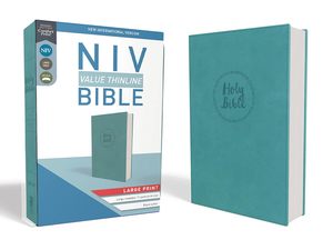 NIV  Bible Value Thinline L/P Blue Im/Lth Comfort Print