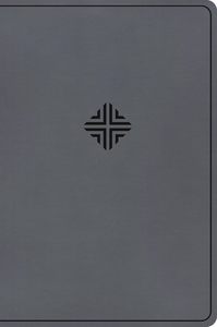 CSB Large Print Thinline Bible, Value Edition, Charcoal LeatherTouch, Red Letter