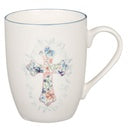 Mugs: Mug Floral Cross White