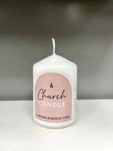 Candle Church White 5 x 7cm - 11 hours burning
