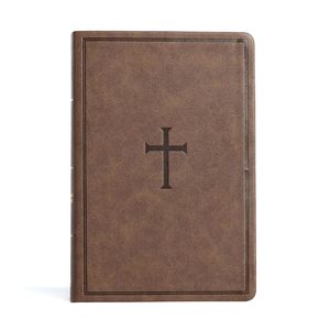 CSB Giant Print reference Bible Brown Leather Touch