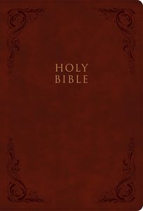 CSB Super Giant Print Reference Bible Burgundy Leather Touch