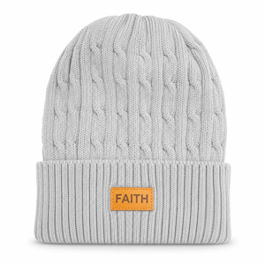 Caps Beanies: Woven Grey Beanie
