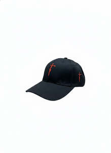 Caps Beanies: Cap Black - Faith Red Cross