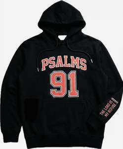 Psalms 91-Black Hoodie