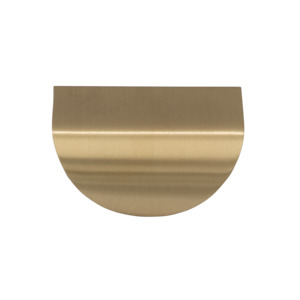 Handles: Cabinet Handle 39mm Lip Pull Handle Solid Brass Brushed Finish - Nova