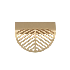 Cabinet Handle 39mm Slatted Lip Pull Handle Solid Brass Brushed Finish - Nova