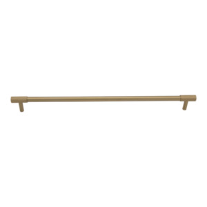 Handles: Cabinet Handle Solid Brass Brushed Finished 320mm D Handle with Knurled Grip - Henley