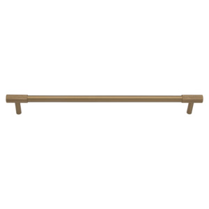 Cabinet Handle Solid Brass Brushed Finished 256mm D Handle with Knurled Grip - Henley