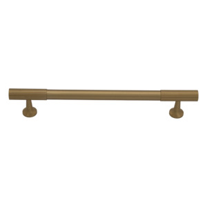 Thorndon 160mm Solid Brass Grooved Pull Handle - Brushed Brass Finish