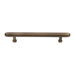 Handles: Oxford 128mm Solid Brass Knurled T-Bar Pull Handle - Antique Brass Finish
