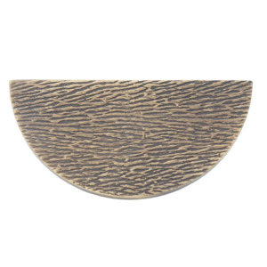 Astra 99mm Solid Brass Half Moon Textured Knob - Antique Brass Finish