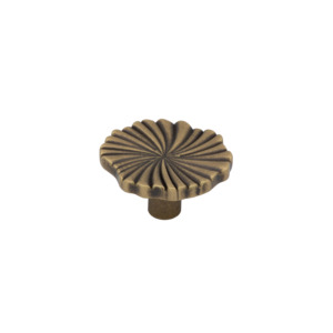 Knobs: Celeste 37mm Wave Knob -  Aged Solid Brass