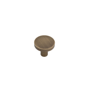 Knobs: Eaton 25mm Solid Brass Knob - Aged Brushed Brass Finish