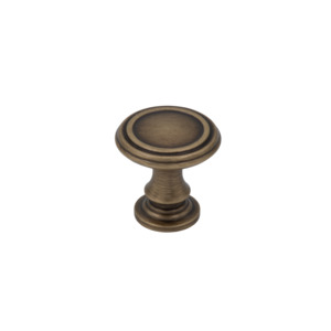 Knobs: Ashmere 31mm Solid Brass Traditional Knob -  Antique Brass Finish