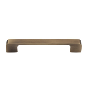Pull Handles: Eaton 128mm Solid Brass Rectangular Handle - Aged Brushed Brass Finish