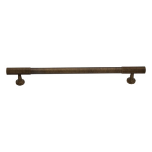 Thorndon 192mm Solid Brass Grooved Pull Handle - Antique Brass Finish