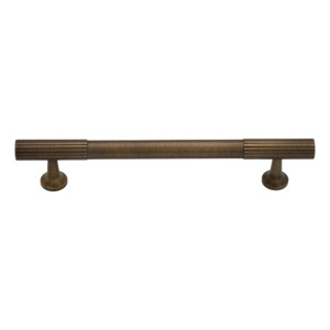 Thorndon: Thorndon 128mm Solid Brass Grooved Pull Handle - Antique Brass Finish