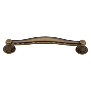 Winslow: Winslow 160mm Solid Brass Pull Handle with Studded Detail - Antique Brass Finish